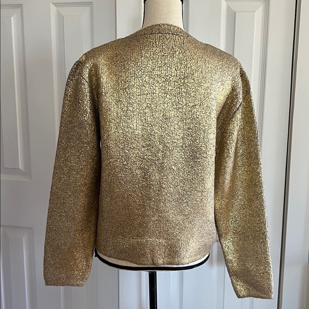 Zara Foil Knit Cardigan with Black & Gold Buttons - Picture 17 of 17